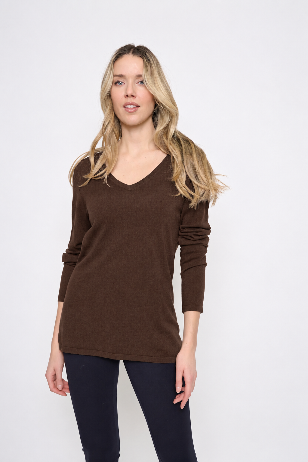 L/S V-Neck Top QK128