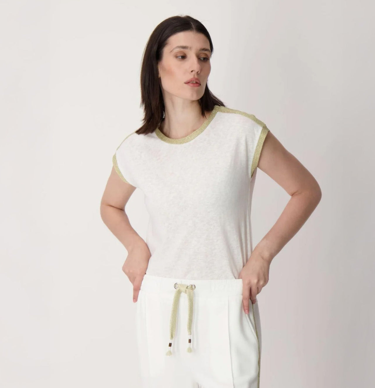 Gold Trim T-Shirt 225815