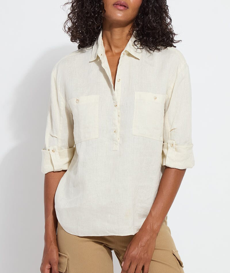 Rose Roll Tab Shirt 3565