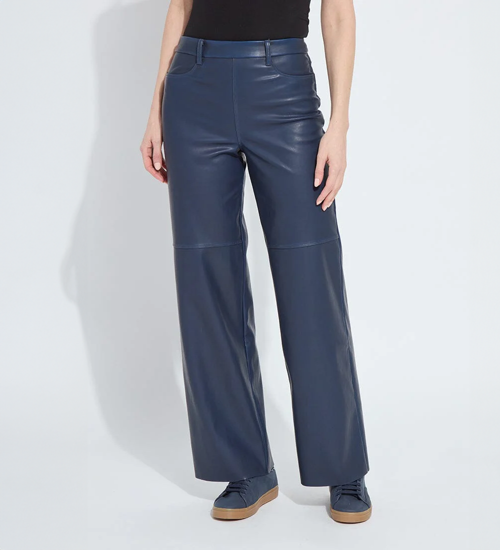 cortina hi waist wide leg vegan leather 3688