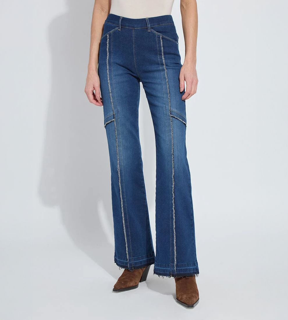 felicity fringe wide leg denim trouser 3740