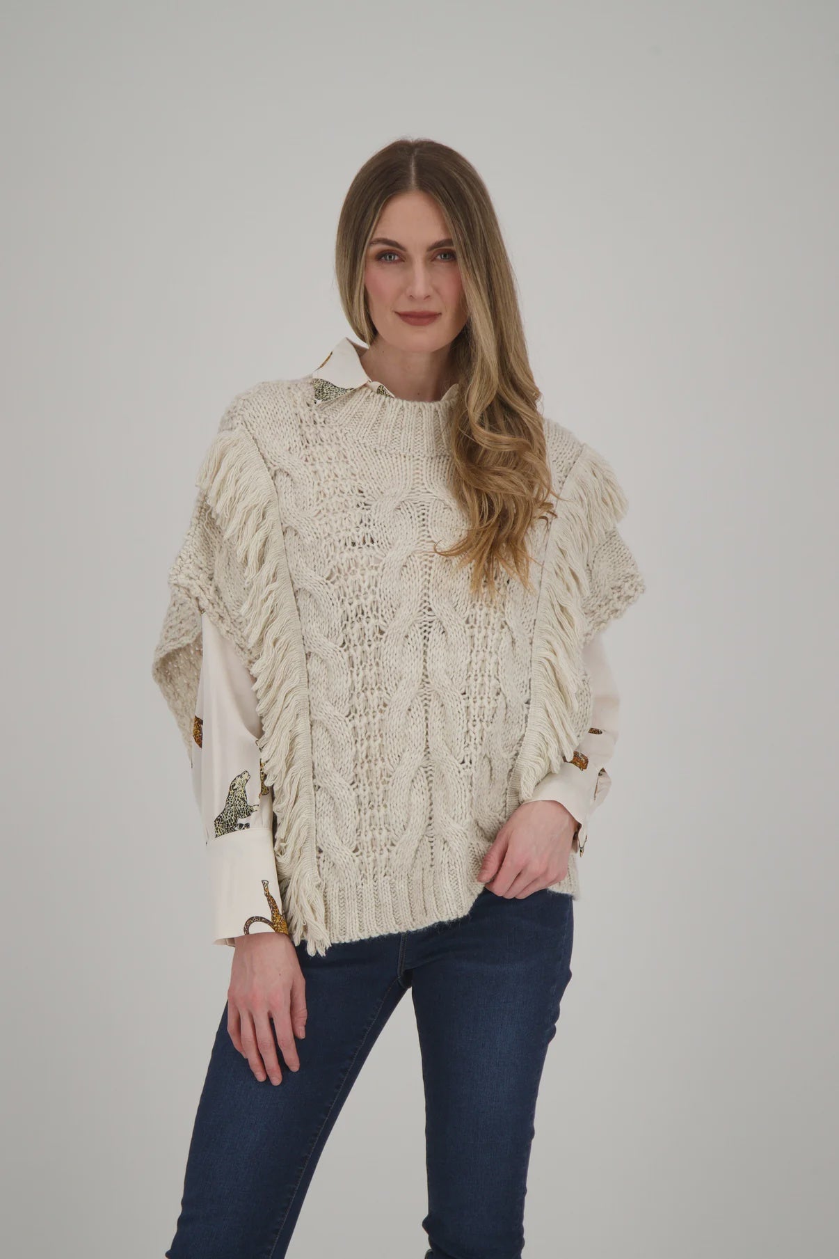 Fringe Sweater Vest 424857