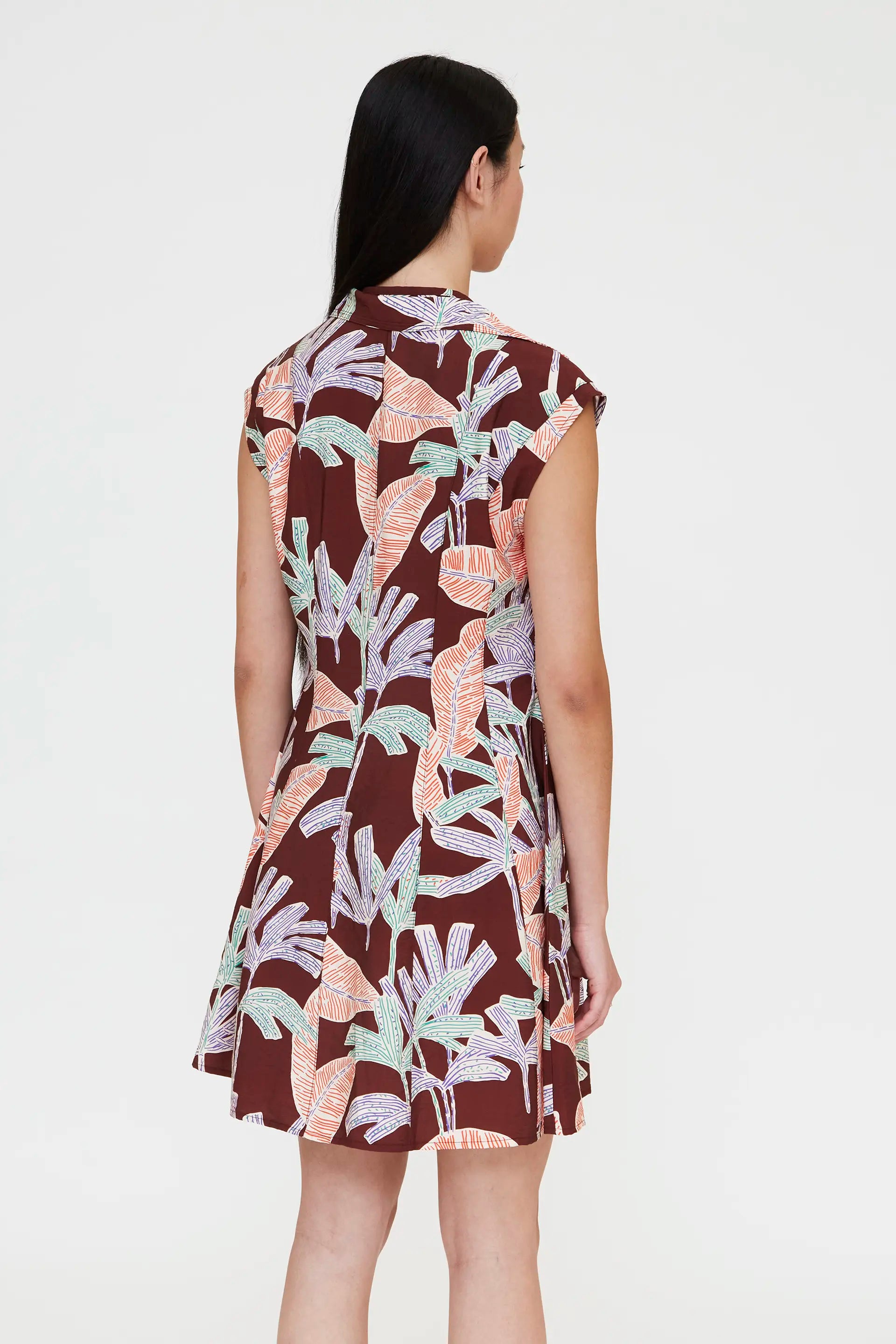 Button Up Print Dress 11245