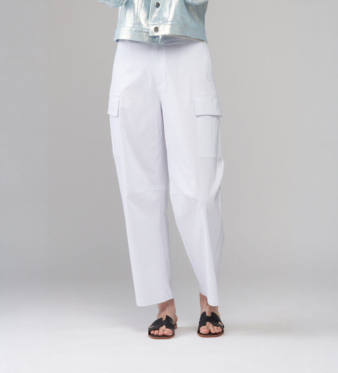 Barrel Leg Solid Techno Pant BCP91031B