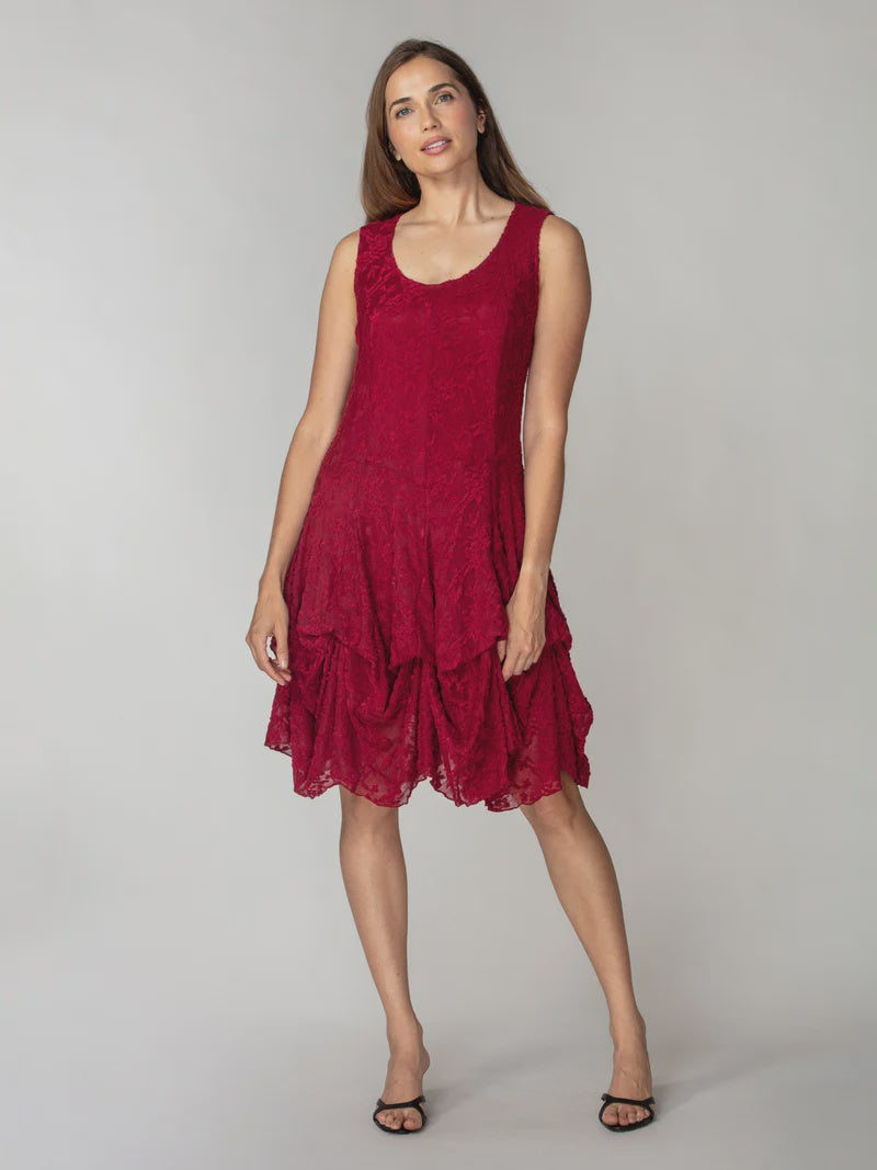 Textured Lace Tie-Hem Dress CWD2675