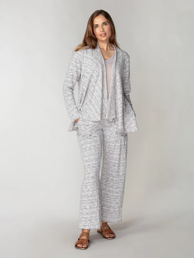 Jacquard Knit Draped Cardigan CWW2612