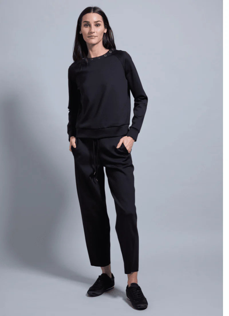 desi grommet detail neoprene pullover 3685