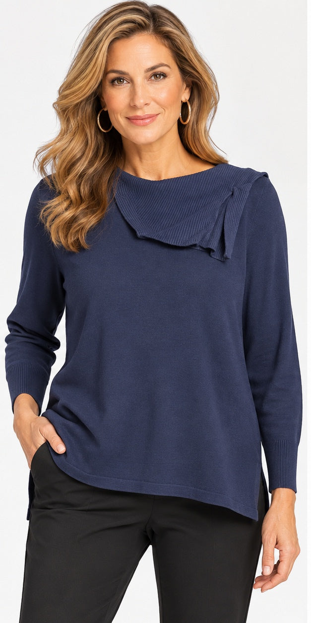 Split Collar Top YE717