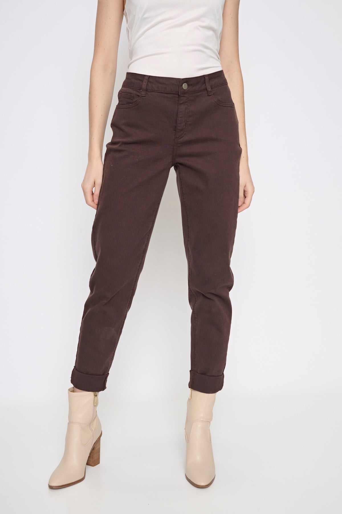 Cuffed Ankle Length Jeans Y6082