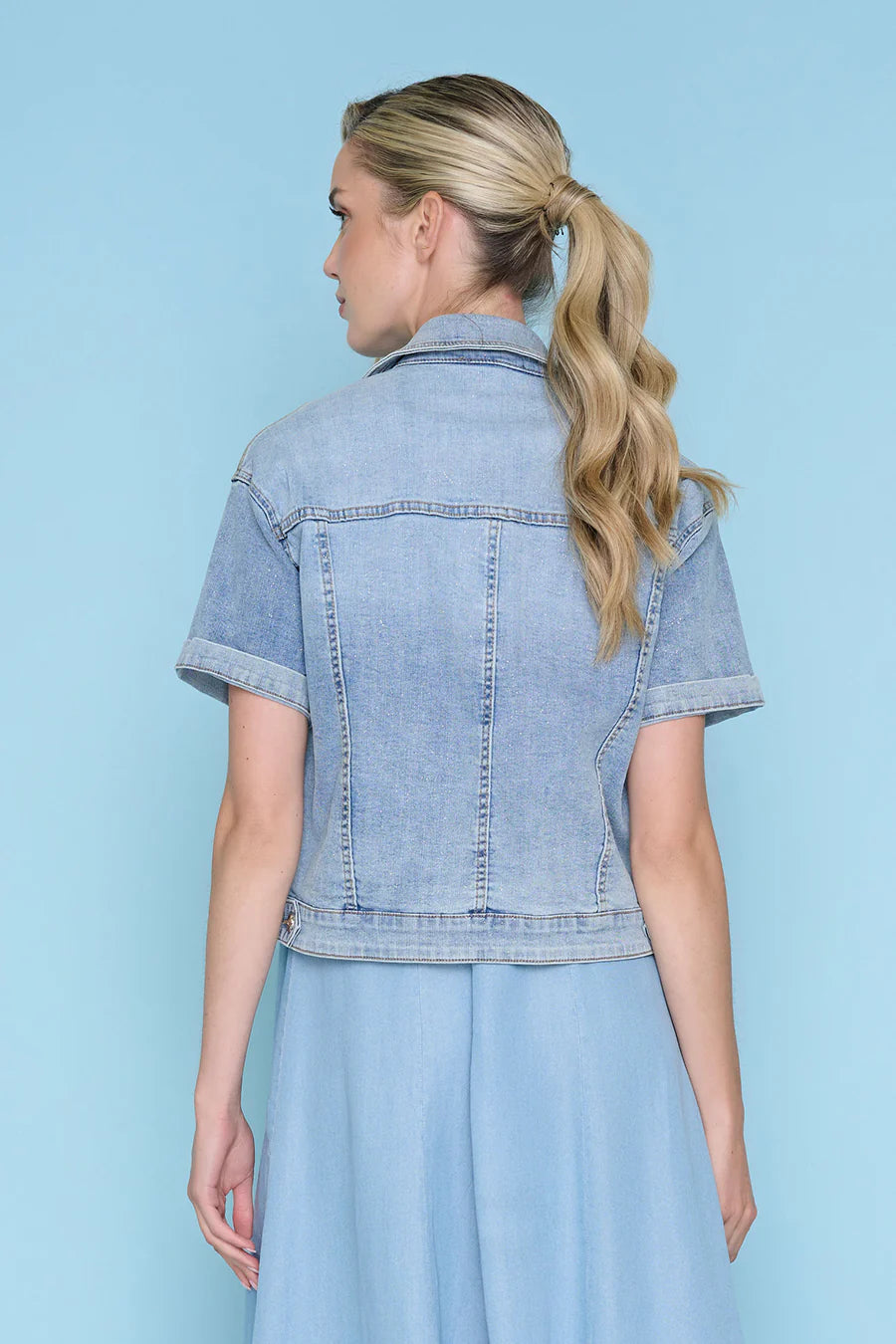 S/S Glitter Denim Jacket