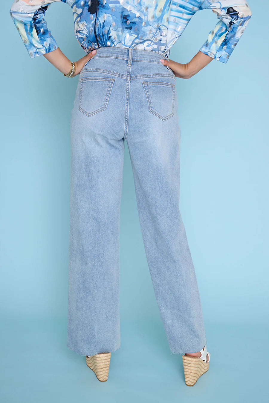 Glitter Wide Leg Reg. Length Jeans