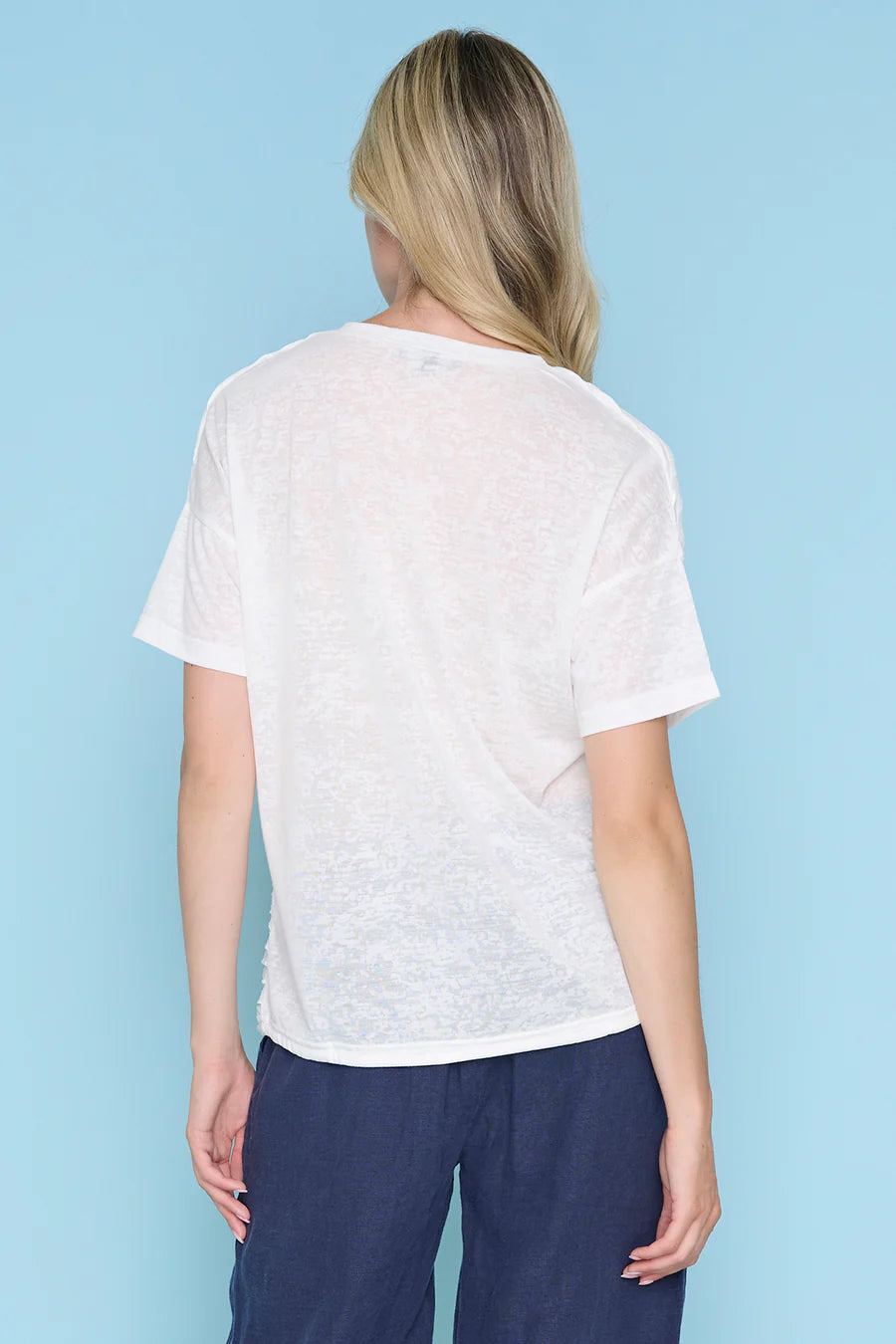 V-Neck Drawstring Hem Top ZC283IB