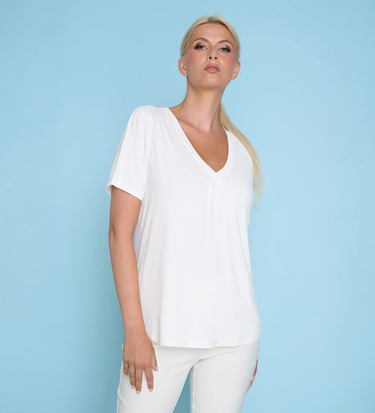 Basic V-Neck Top ZJ773