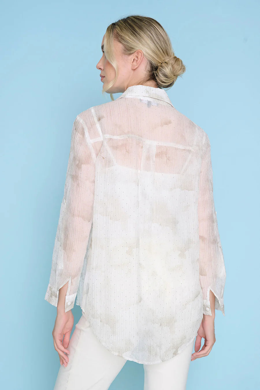 Rhinestud Printed Shirt ZM225FF