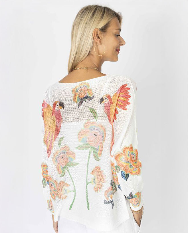 Parrot Bat Wing Sweater 0805