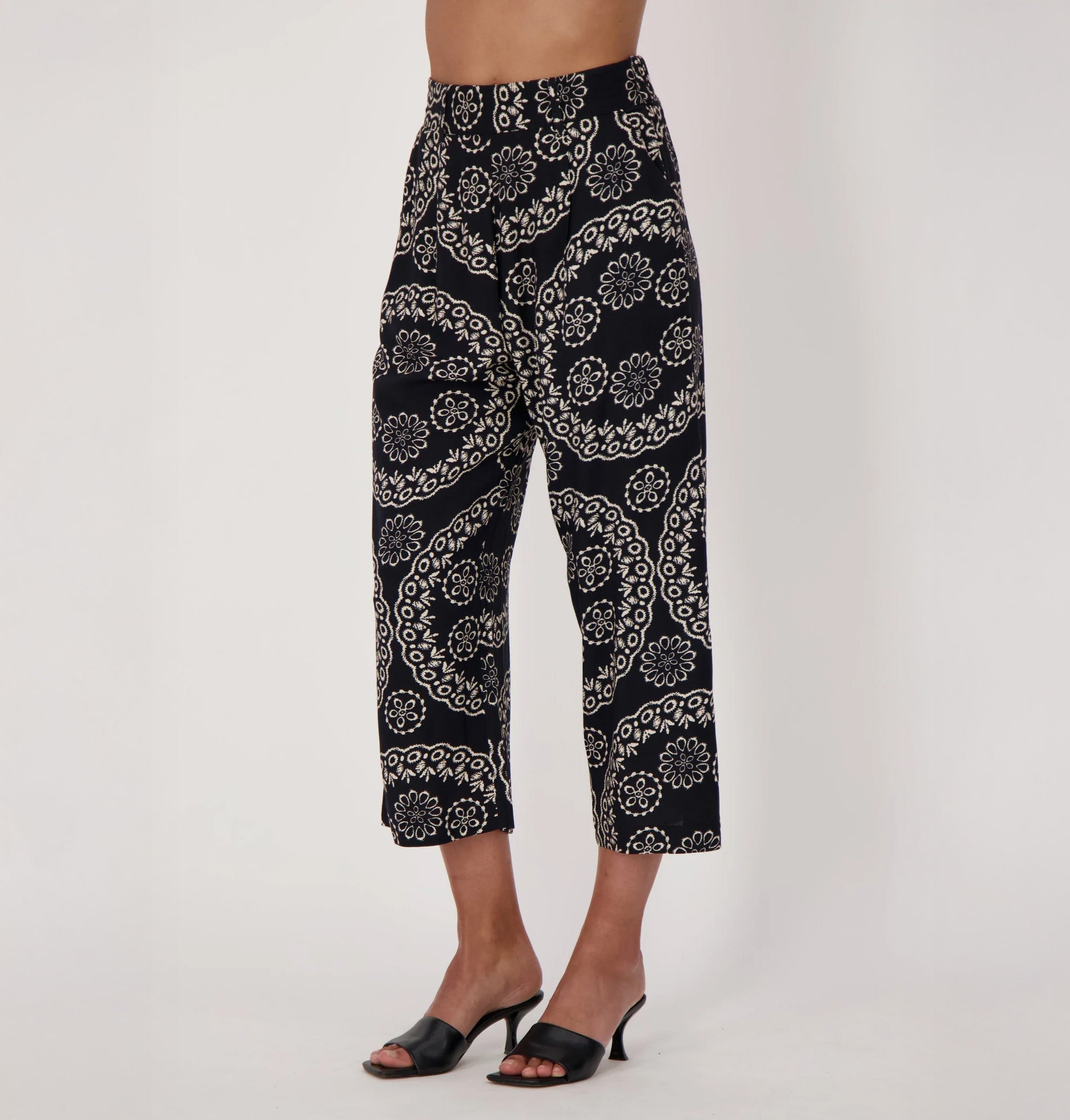 Coastal Print Wide Leg Pant 325647