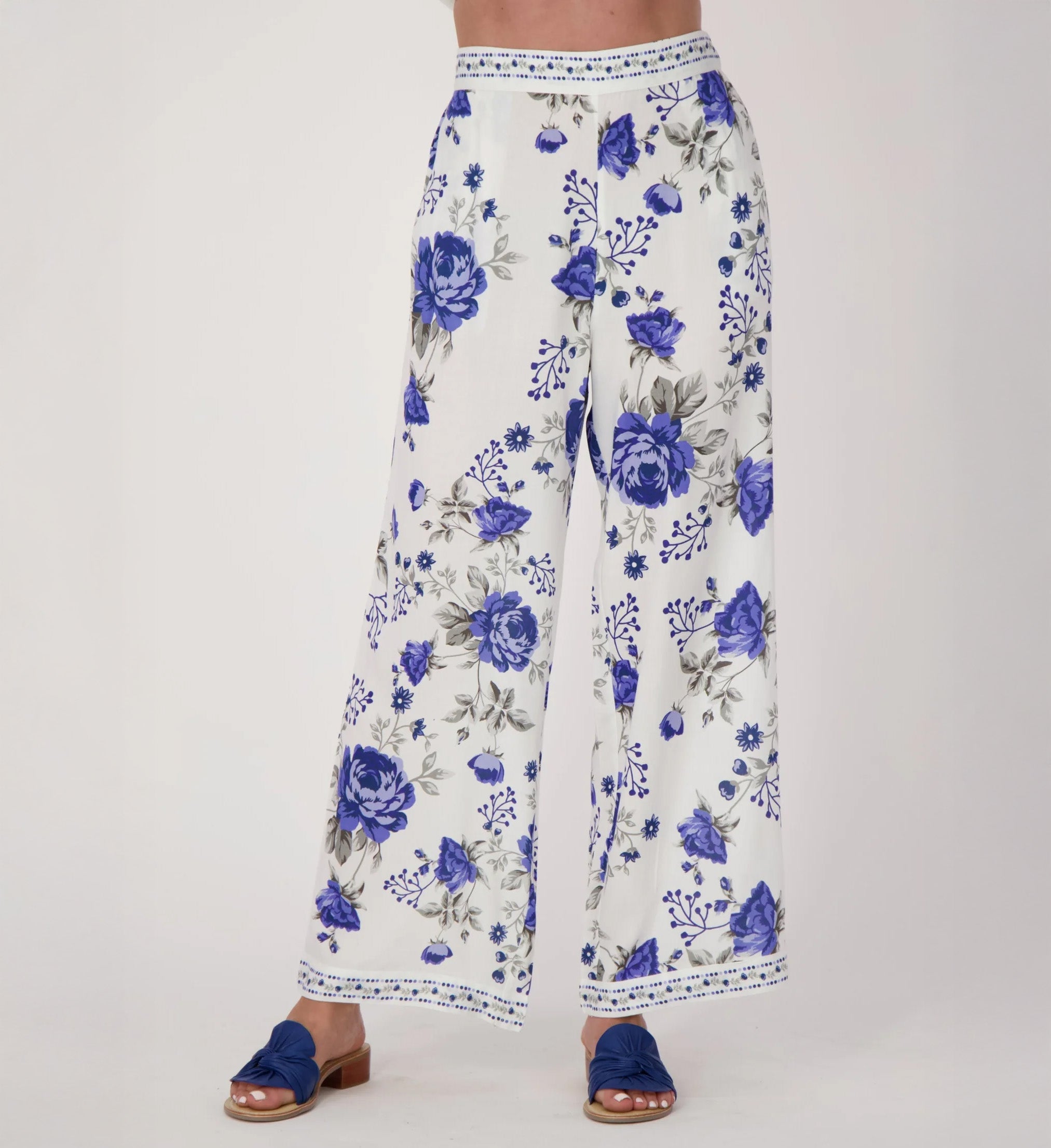 Floral Wide Leg Pants 325701