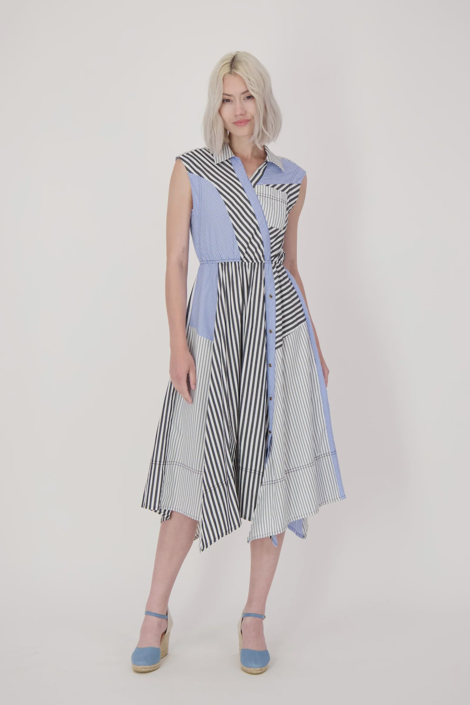 Asymetric Shirt Dress 325712