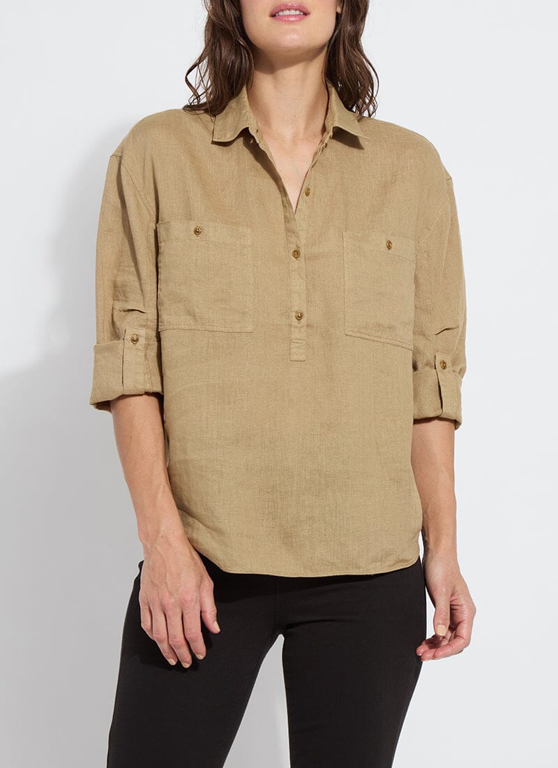 Rose Roll Tab Shirt 3565