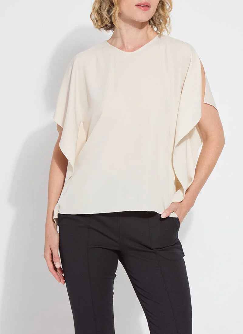 carmen 'v' neck scarf top 3611
