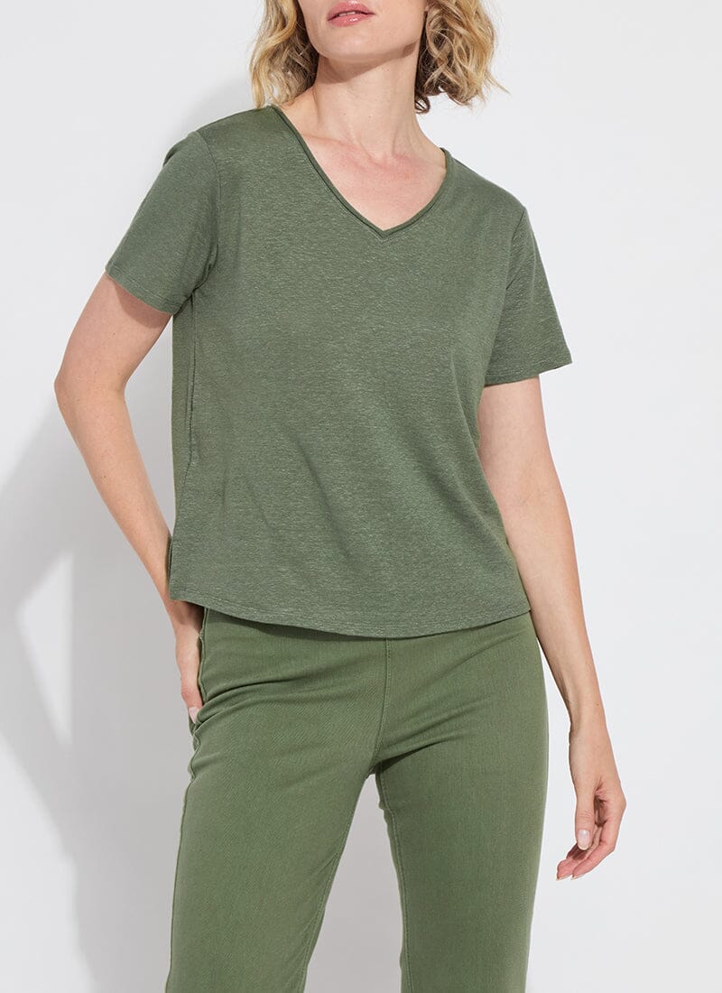 Cyrus Box-Cut V-Neck Tee 3628