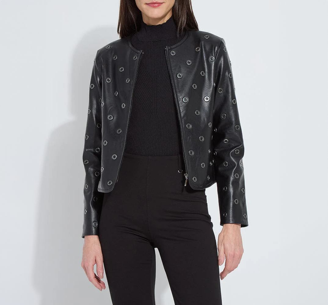 geneva grommet vegan leather jacket 3678
