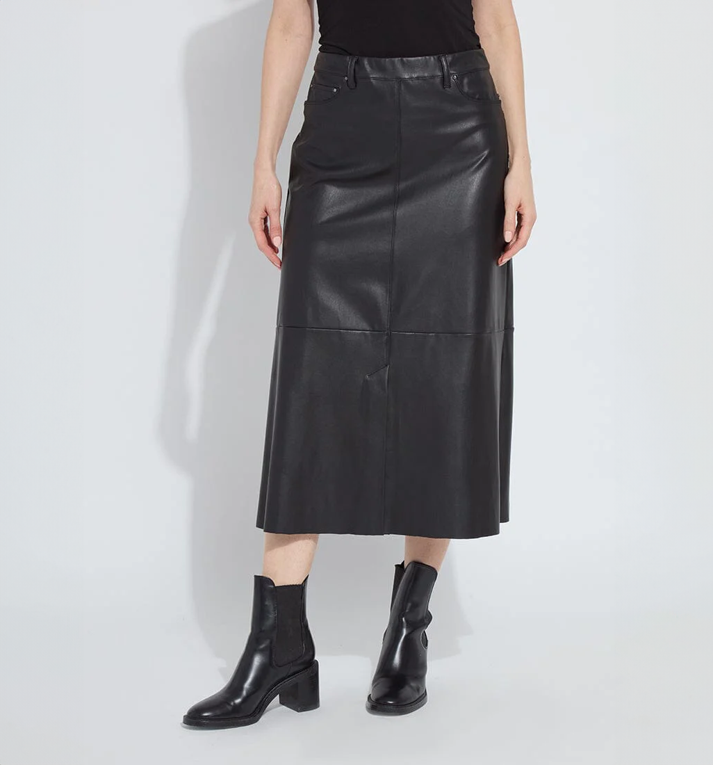 warren a-line vegan leather skirt 3710