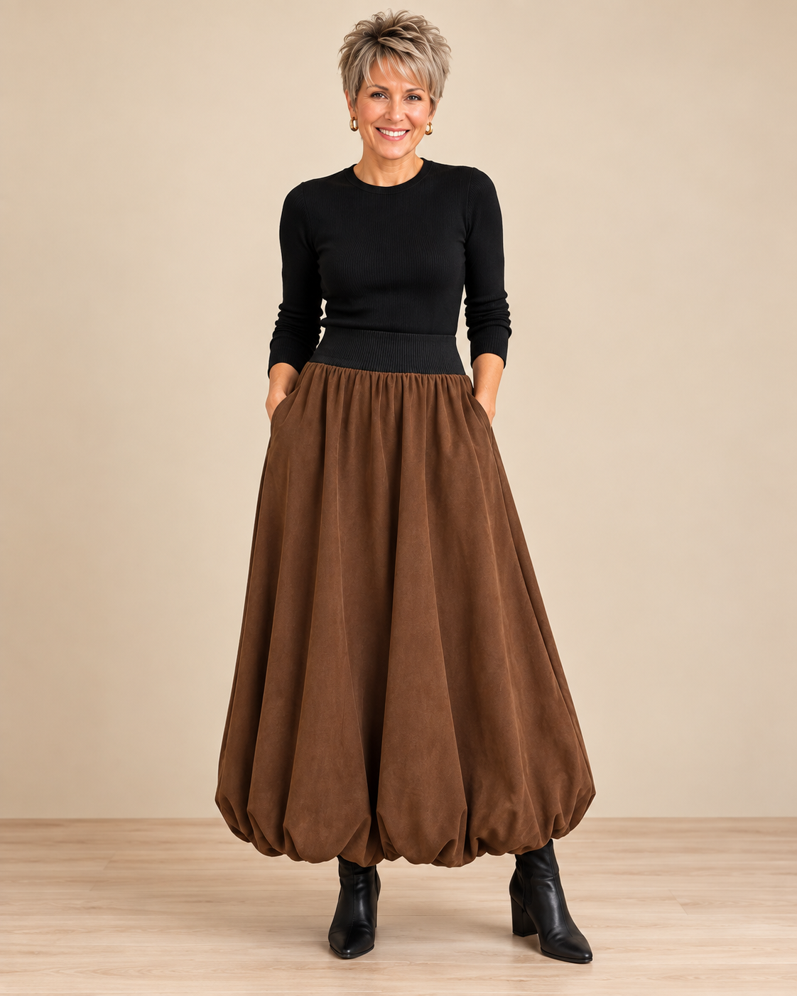 Adjustable Vegan Sueded Skirt 426269