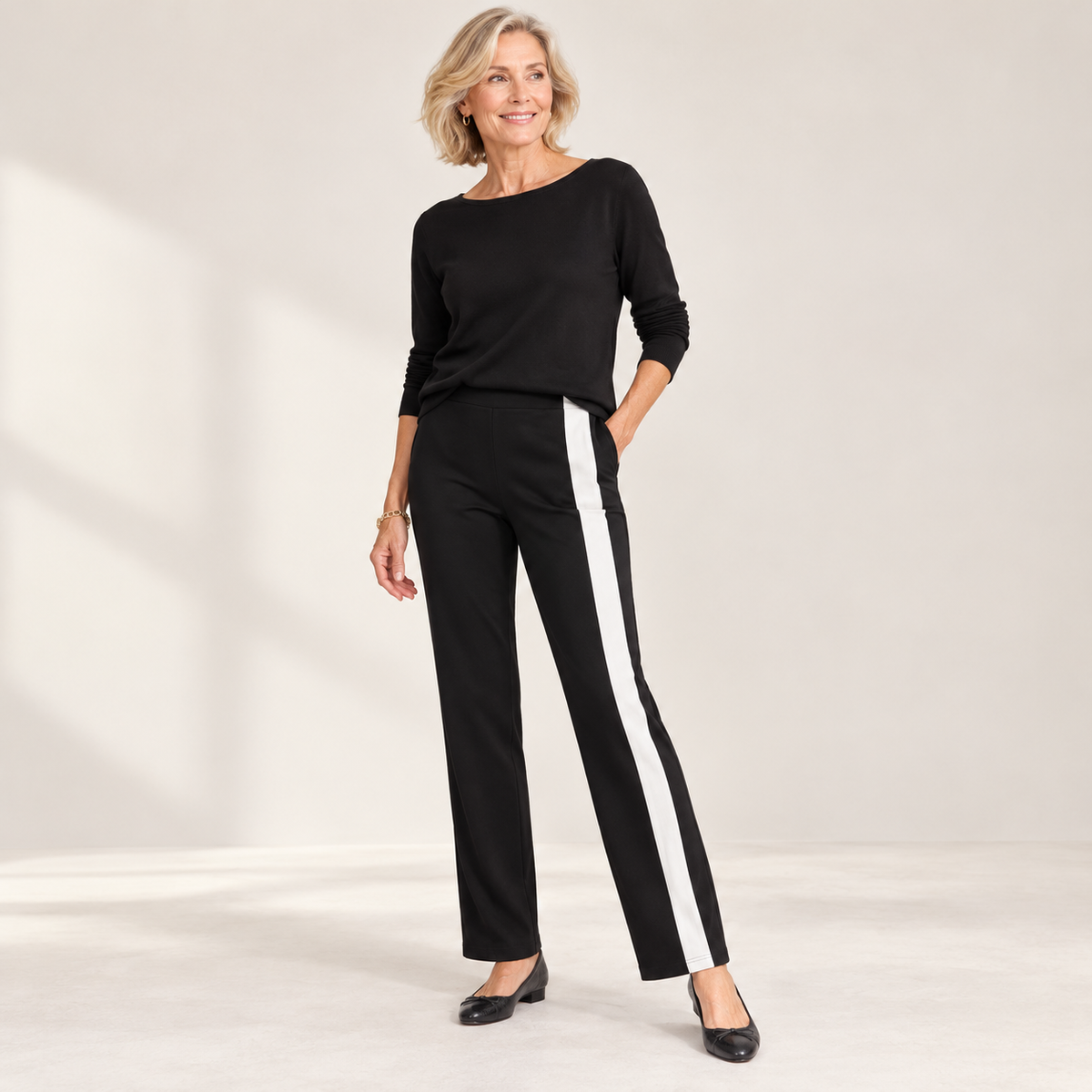 Striped Pull On Pant
