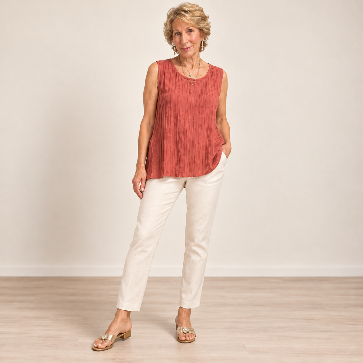 Woven Top - Sleeveless 15-12918Z