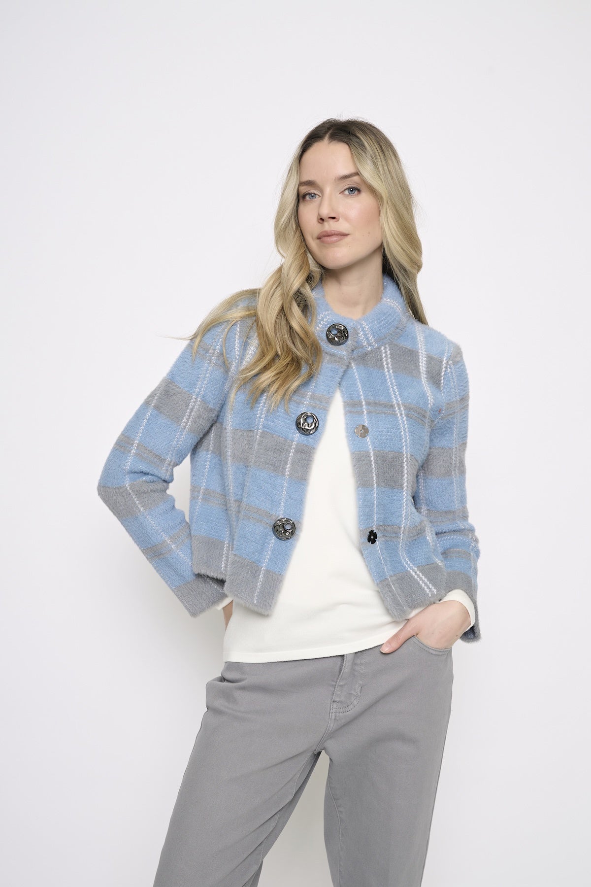 Short Plaid Jacket YK506SE