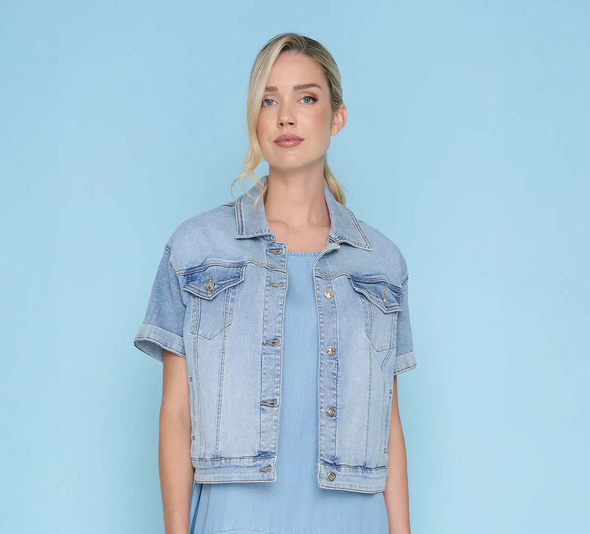 S/S Glitter Denim Jacket