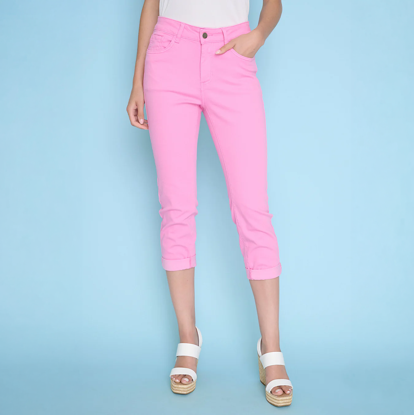 Cuffed Cropped Jean Z6942