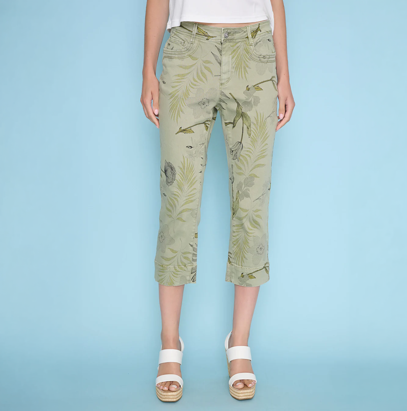 Printed Cropped Jean Z6978CQ