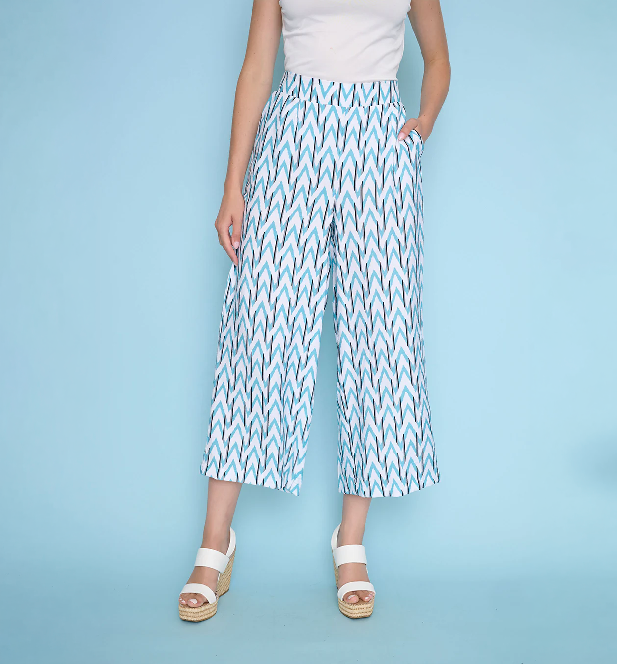 Wide Leg Cropped Pant