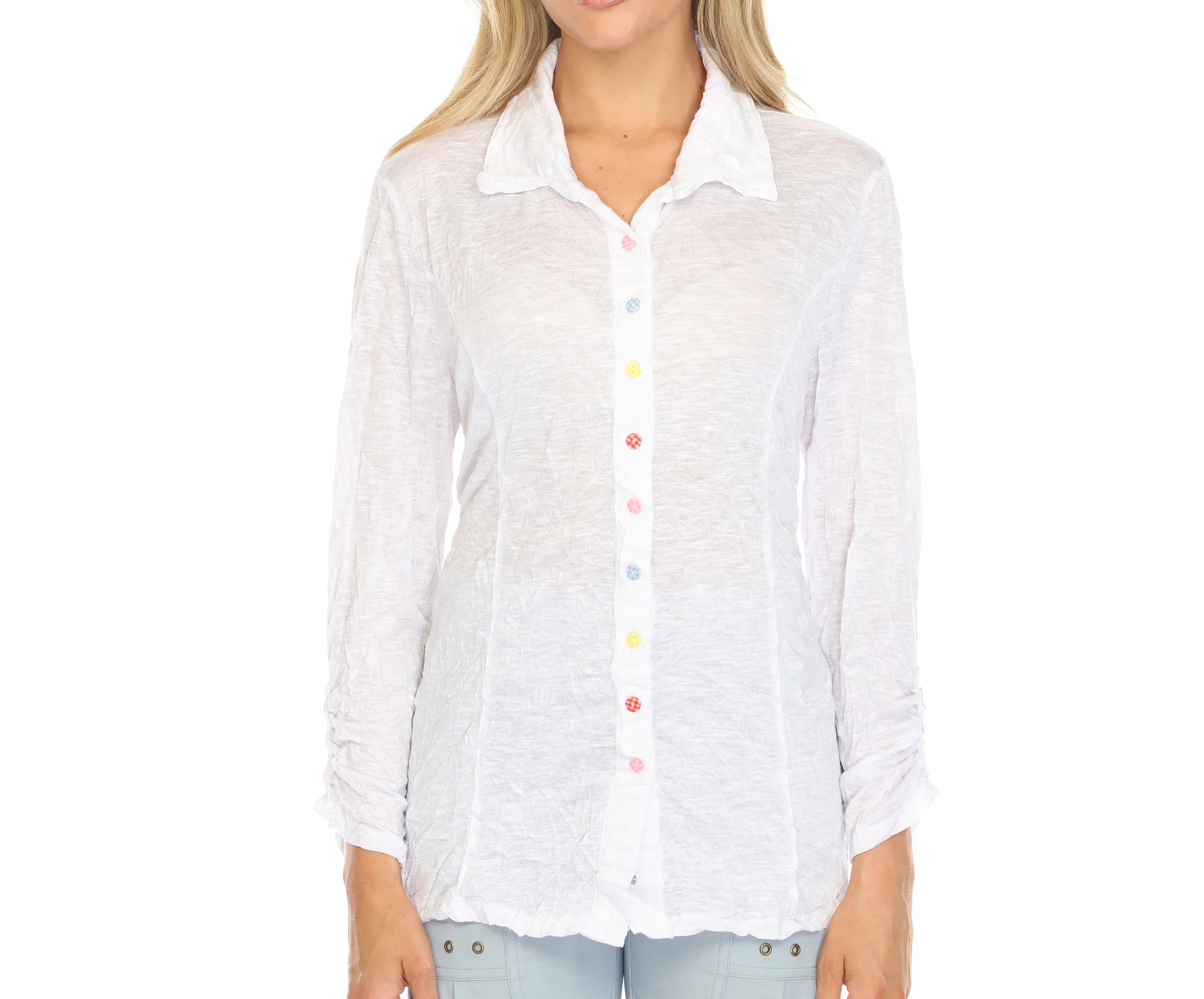 Sienna Shirt with Color Buttons