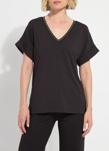 akira reversible rolled up sleeve top 3886